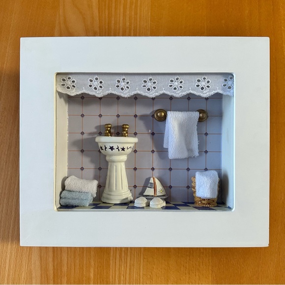 Arister Gifts Inc NIB Vintage Bathroom Sink Shadow Box Frame - Picture 7 of 7